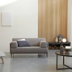 2-/3-Sitzer-Sofa Finn mit ﻿maulwurfsgrau Stoffbezug ,2-Sitzer
