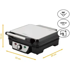 First Austria TZS FIRST AUSTRIA Kontaktgrill 1800 W silberfarben