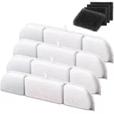4 Trinkbrunnen für Katze Kabellos Filter, Katzenbrunnen Filter, Trinkbrunnen Filter für Dockstream DPWFP6 PLWF005, PLWF115, Filter Katzenbrunnen Ersatzfilter für Katzentrinkbrunnen + 4 Ersatzschwamm