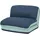 Mendler Schlafsessel HWC-E68, Schlafsofa Funktionssessel Klappsessel Relaxsessel, Stoff/Textil - hellblau/dunkelblau