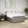 vidaXL Boxspringbett mit Matratze Taupe 140x200 cm Stoff