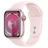 Apple Watch Series 9 GPS 41 mm Aluminiumgehäuse rosé, Sportarmband hellrosa S/M