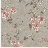 Rasch Textil Vliestapete Blumen Floral 53 x 1005 cm Rasch Selection Grau