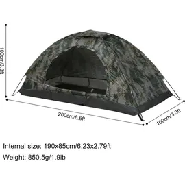vestidos Ultraleichtes Campingzelt tragbares Zelt Anti-UV-Beschichtung UPF 30+ für Strandangeln im Freien