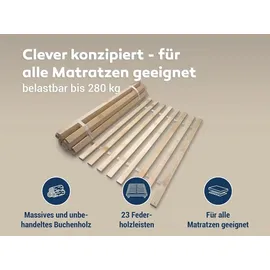 Betten-ABC Madera XXL Rollrost aus Buchenholz 60 x 120 cm