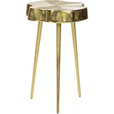 Beliani Beistelltisch Gold Baumstamm-Optik Freiform Dreibeinig Glamourös Modern Wohnzimmer Ausstattung Möbel Blumenständer