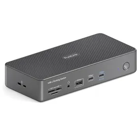 vuelogic USB C Docking Station Dual Screen, 14-in-1 USB4 Gen3 8K Unterstützung, 2X HDMI 4K, Thunderbolt 3 Kompatibel, Ethernet, Multiport, Schwarz
