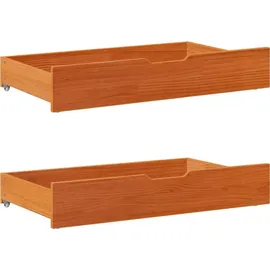 vidaXL Massivholzbett 100 x 200 cm Braun
