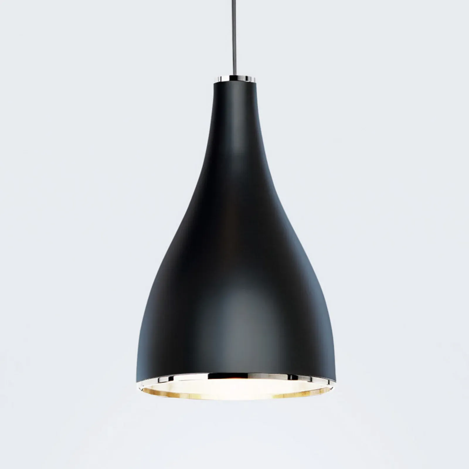 Pendelleuchte Serien Lighting, One Eighty Suspension Adjustab, dimmbar, Schwarz, für Wohnzimmer, Metall, Design - 18