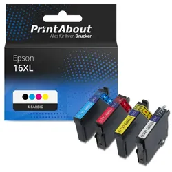 Druckerpatrone kompatibel mit Epson 16XL (T1631) - 4-Farben - Multipack