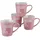CreaTable Kaffeebecher 0,42 l Rosé 4 St.