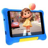 Kinder Tablet 7'' mit 5 GB RAM 32 GB ROM (TF-Karte bis 128 GB) Kindersicherung sto?feste Hš1lle Blau - Blau