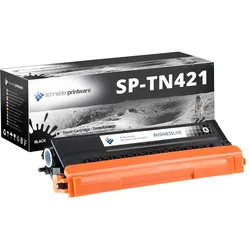 Schneiderprintware Toner | 30% mehr Leistung | als Ersatz für Brother TN-421BK 2340 Seiten