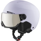 Alpina ARBER Visor Q-LITE - Hochwertiger & Leichter Skihelm Mit Kontrastverstärkendem Visier Für Erwachsene, Lilac-matt, 51-55 cm