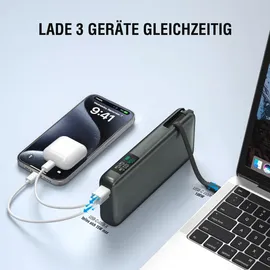 4smarts Powerbank Enterprise mit integriertem USB-C Kabel 20000mAh 130W