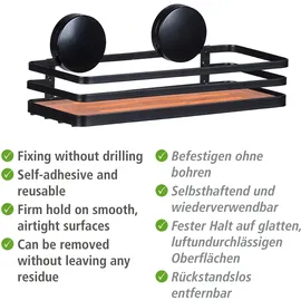 Wenko Static-Loc® Alba Duschkorb Stahl, Bambus