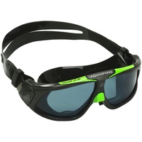 Aqua Sphere Men's Swimming Goggles Seal 2.0 Adult Fitness Pool Black/Green - Smoke