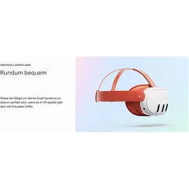 Meta Headset-Einlagen und -Riemen für Meta Quest 3 (Blood Orange) Zubehör VR Brille