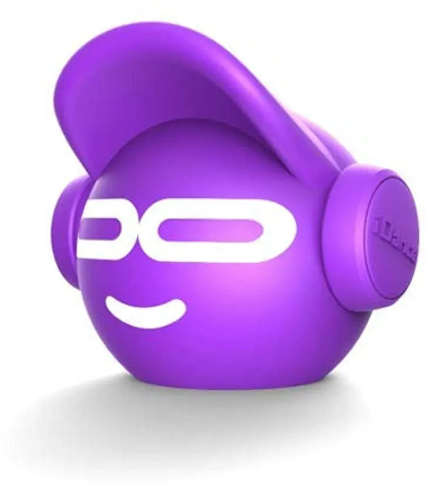 iDance iBDM-100 Bluetooth Lautsprecher im coolen Musik Dude Style; 5 Watt Speaker mit eingebautem Mikrofon und Telefon Freisprecheinrichtung; klein und handlich in der Farbe lila