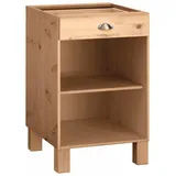 Unterschrank »Oslo«, 50 cm breit, ohne Arbeitsplatte, 1 Schublade, 1 Einlegeboden, natur gebeizt/gewachst, , 606009-0 B/H/T: 50 cm x 83 cm x 57 cm