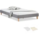 Homestyle4u Polsterbett 120 x 200 cm Grau