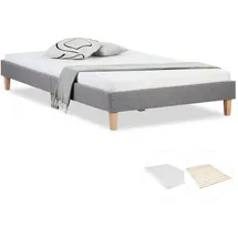 Homestyle4u Polsterbett 120 x 200 cm Grau