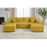 Collection AB Wohnlandschaft Polyester U-Form 3-Sitzer terracotta