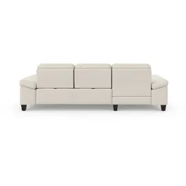 sit&more Ecksofa SIT & MORE "Westham L-Form", beige (creme), B:275cm H:88cm T:172cm, 90% Polyester 10% Polyamid, Sofas, Ecksofa, Recamiere, mit oder ohne Bettfunktion, Bettkasten, Füße wengefarben