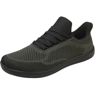 Barfußschuhe Herren Sommer Barfussschuhe Herren Sport Sneaker Mesh Turnschuhe Flache Sohle Freizeitschuhe Sportlich Sportschuhe Atmungsaktiv Walkingschuhe Einfarbig Fitnessschuhe Casual - 49 EU