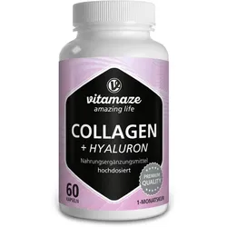 Vitamaze Kollagen 300 mg + Hyaluronsäure 100 mg hochdosiert Kapseln mit Kollagen 60 KAP