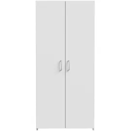 Forte Kleiderschrank 2 Dekore, Mehrzweckschrank, Einlegeböden optional weiß