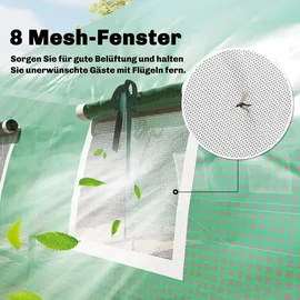 Outsunny Outsunny-Foliengewächshaus-295L x 400B x 200H cm-Grün