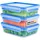 Emsa Frischhaltedose rechteckig blau 22,5 x 5,8 x 16,3 cm 1,2 l 3-teiliges Set