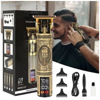 MCURO Haarschneider, Haarschneidemaschine Haartrimmer Barttrimmer, Konturenschneider für Männer mit 3 Kamm und LED Anzeige goldfarben