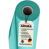 AROBA 2X Airlaid Papiertischdecken Rolle 1,2 x 24 m - Einweg Tischtuch - Stoffähnliche Premium Tischdekoration - Robust & Hoch saugfähig - Für Catering, Events, Hochzeit, Hotel & Party - Hellblau