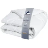Einziehdecke Steppbett Bettdecke Daunendecke Daunen Feder duvet 135x200 cm Kassettendecke Füllung der Decke 900g Natur Allergikergeeignet - Weiß