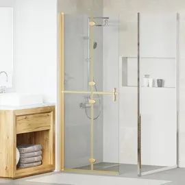 vidaXL Walk-In Duschwand Gold 80 x 6,5 x 190 cm