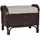 MiaMöbel Rattan Hocker Panama Baumwolle 65 x 46 x 46 cm Braun