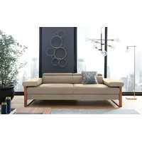 W.SCHILLIG 2,5-Sitzer finn, German Design Award 2016, Fußgestell Nussbaum natur, Breite 230 cm braun