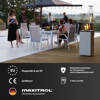 Kratki Patio Light Granito - Terrassenheizer Gas 8,2kW - Propan-Butan-Gas Granit
