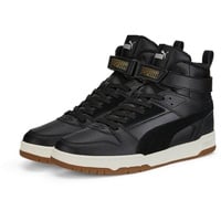 Puma RBD Game WTR Sneaker, Black Black Team Gold, 42