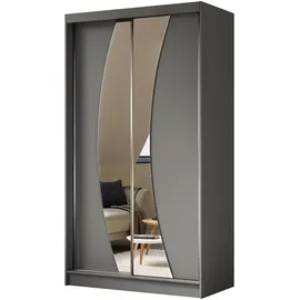 masseno Schwebetürenschrank VOCE 120 x 216 x 61 cm Grau