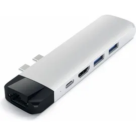 Satechi USB-C Pro Hub Multi-Port Adapter 4K HDMI & Ethernet Silber