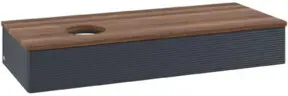 V&B Waschtischunterschrank mit Frontstruktur Antao 120x19x50cm, WBP w. wal, md bl. m Lac