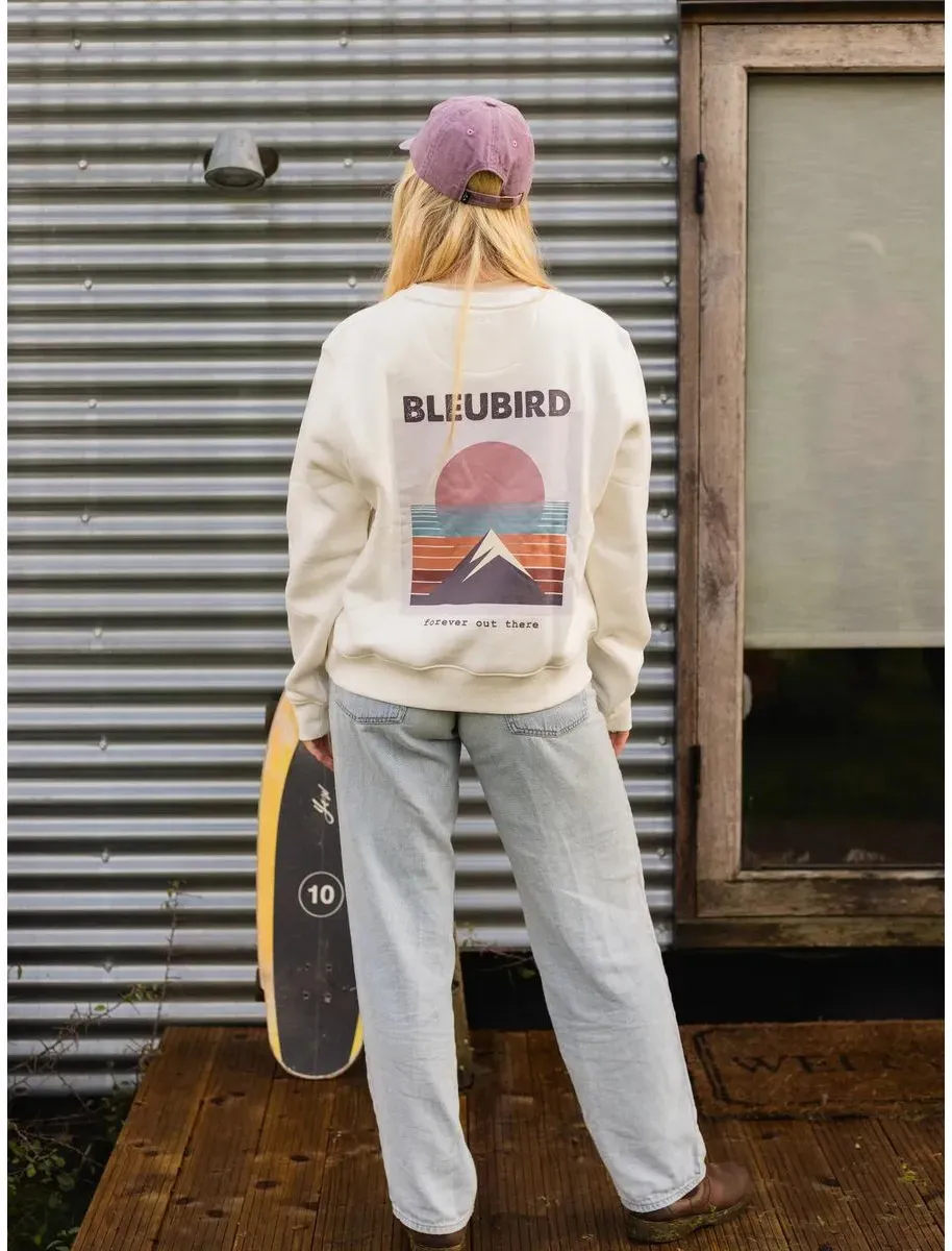 Bleubird Everline Cropped Crew white S