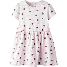 NAME IT Jerseykleid NAME IT "NMFFILLA SS DRESS BOX PB", Mädchen, Gr. 110, N-Gr, tender touch, Single Jersey, Obermaterial: 95% Baumwolle, 5% Elasthan, bedruckt, normal, Rundhals, Kleider Jerseykleid
