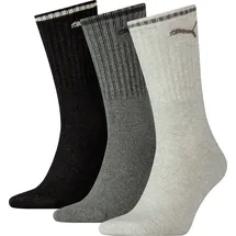 Puma Unisex Socken 3er Pack Grau 47-49