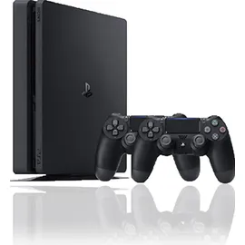 Sony PS4 Slim 500 GB schwarz + 2 x DualShock 4 Wireless Controller