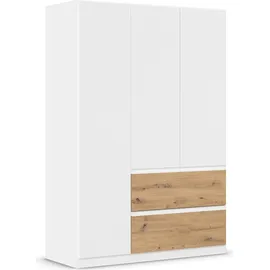 Rauch Drehtürenschrank Costa 136 x 197 x 54 cm Weiß/Eiche Artisan