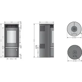 Oranier Rota Top 2.0 Stahl schwarz/Keramik seidenweiß